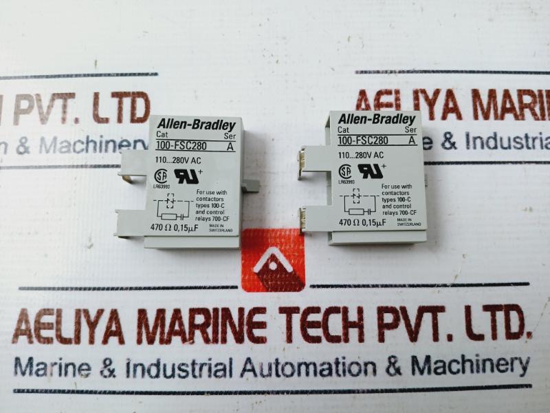 Lot of 3X Allen-bradley 100-FSC280 Surge Suppressor Resistor Capacitor Ser: A