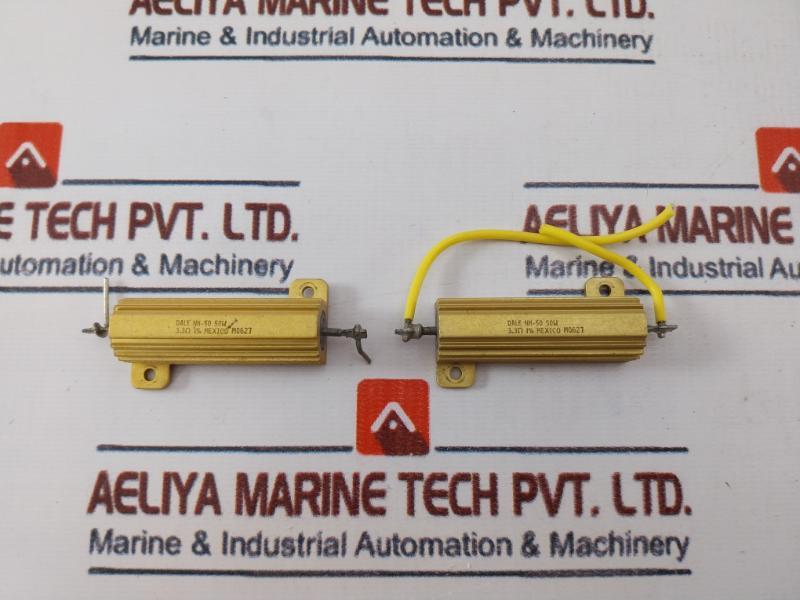 Lot Of 3x Dale Nh-50 Wire Wound Resistor 50w 3.3ω