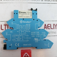 Lot of 3X FINDER 93.51.7.024 Relay Socket 6-24V DC 6A 250V AC