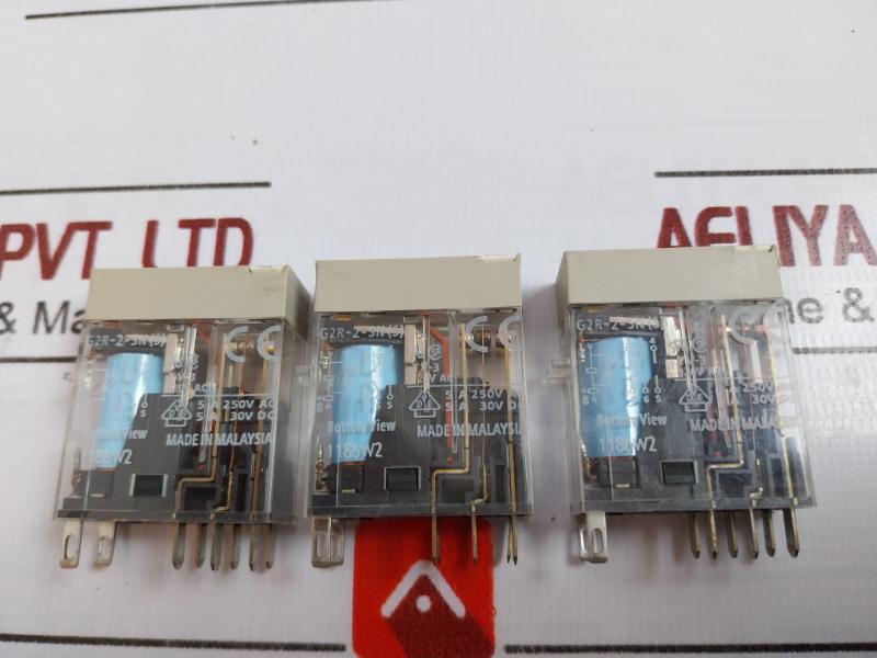 Lot of 3X OMRON G2R-2-SN(S) Relay 24V DC 120V AC 5A 250V AC