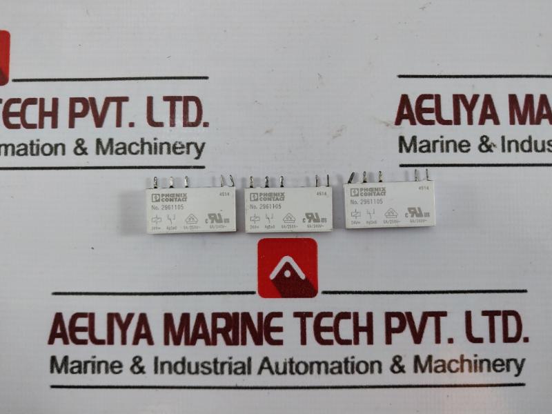 Lot Of 3X Phoenix Contact 2961105 Power Relay 6A 24Vdc