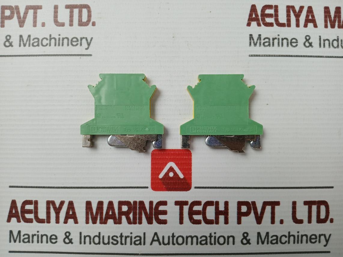 Lot Of 40X Protective Conductor Terminal Block Uslkg 2,5 Phoenix Contact