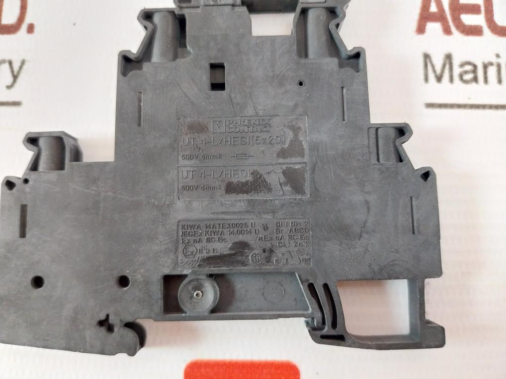 Lot Of 43X Phoenix Contact Ut 4-l/Hesi (5X20) Fuse Modular Terminal Block 500V