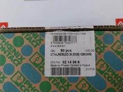 Lot Of 43X Phoenix Contact Ut 4-l/Hesi (5X20) Fuse Modular Terminal Block 500V