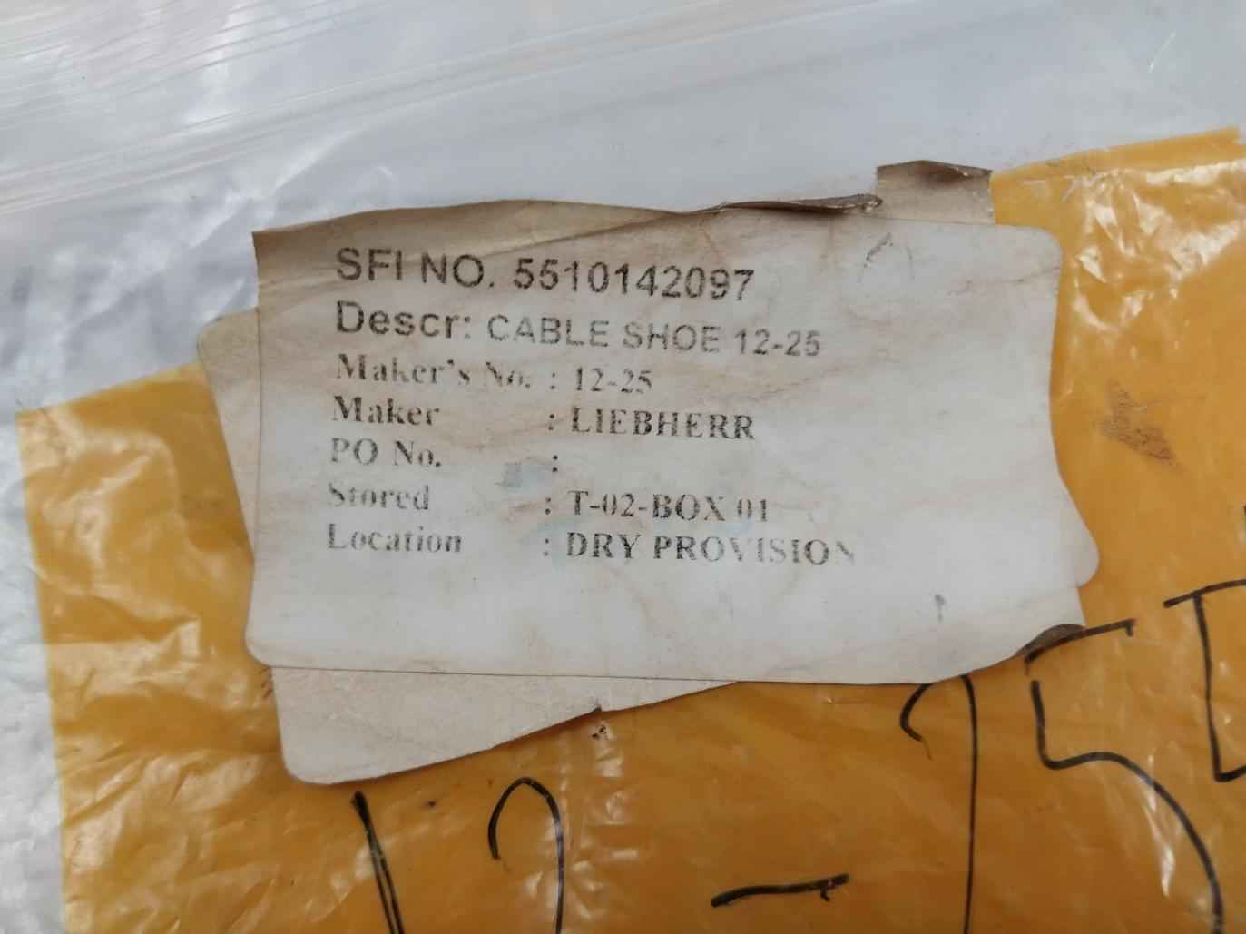 Lot Of 49X Liebherr 12-25 Cable Lugs