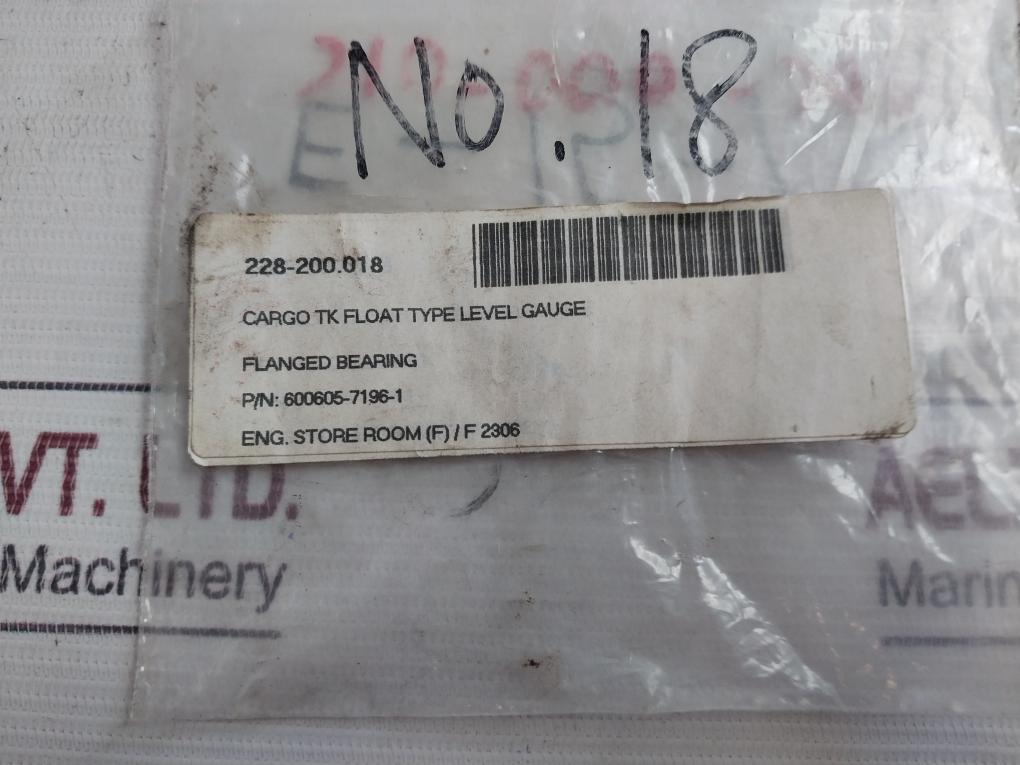 Lot Of 4X 600605-7196-1 Flanged Bearing For Cargo Tk Float Ttpe Level Gauge
