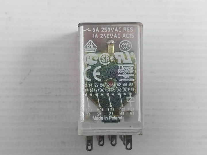 Lot Of 4X Abb Cr-m110Ac4 Pluggable Interface Relay 110Vac