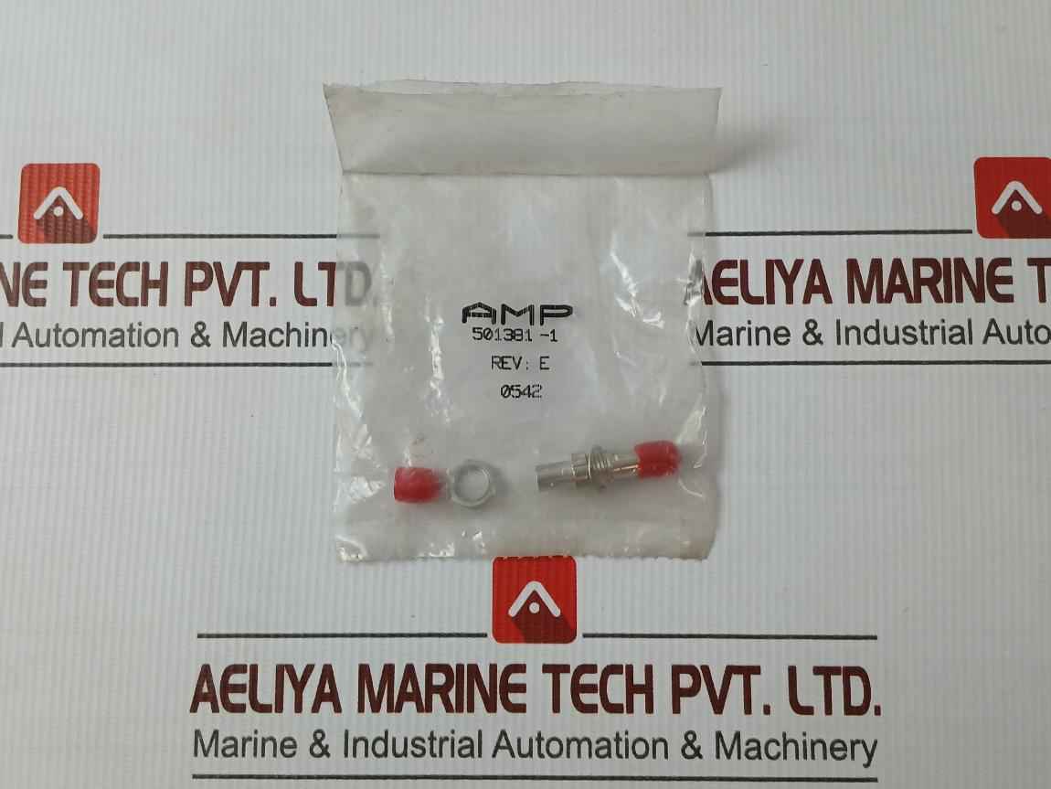 Lot Of 4X Amp 501381-1 Fiber Optic Cable Adapter Connector Rev-e