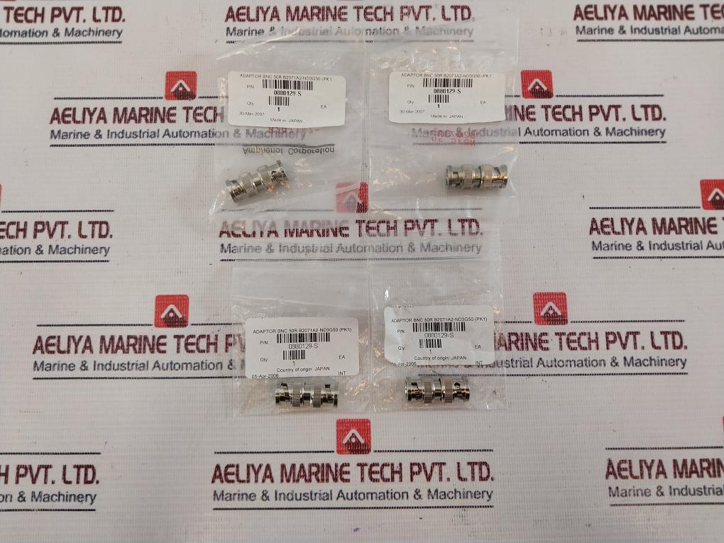 Lot of 4X Amphenol 0880129-S Adaptor BNC 50R B2071A2-ND3G50 (PK1)