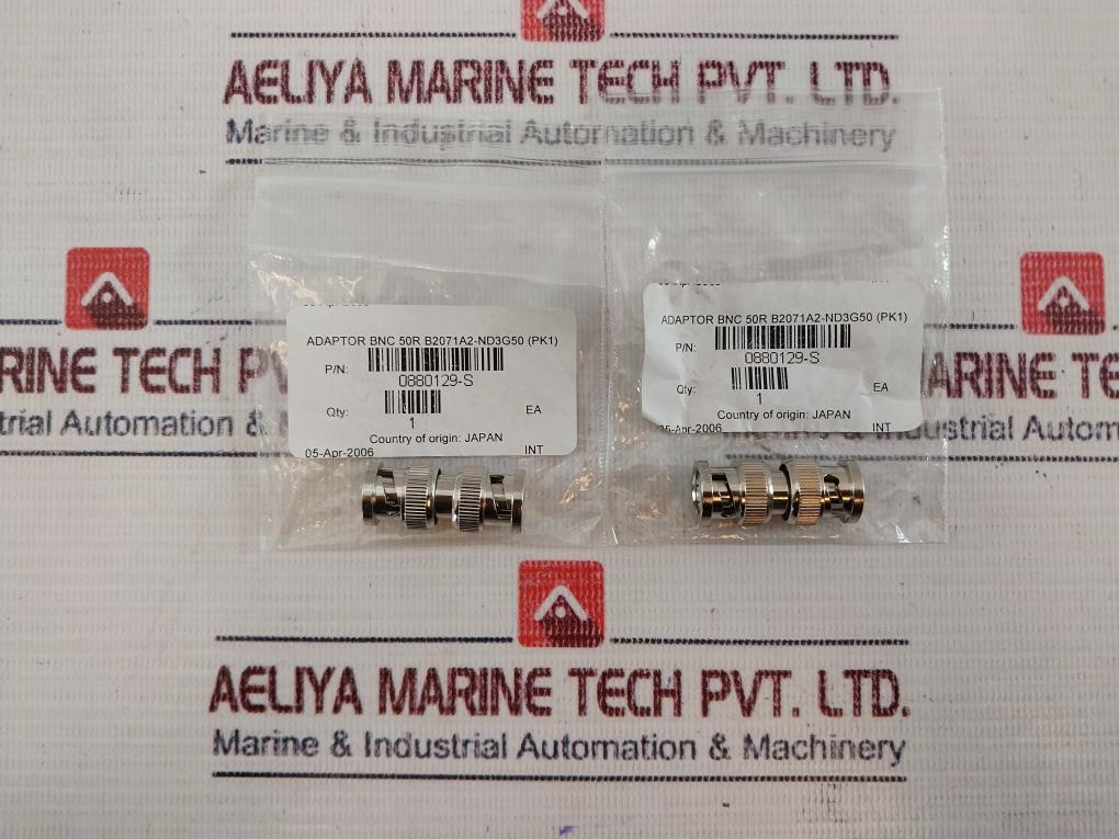 Lot of 4X Amphenol 0880129-S Adaptor BNC 50R B2071A2-ND3G50 (PK1)