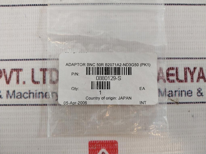Lot of 4X Amphenol 0880129-S Adaptor BNC 50R B2071A2-ND3G50 (PK1)
