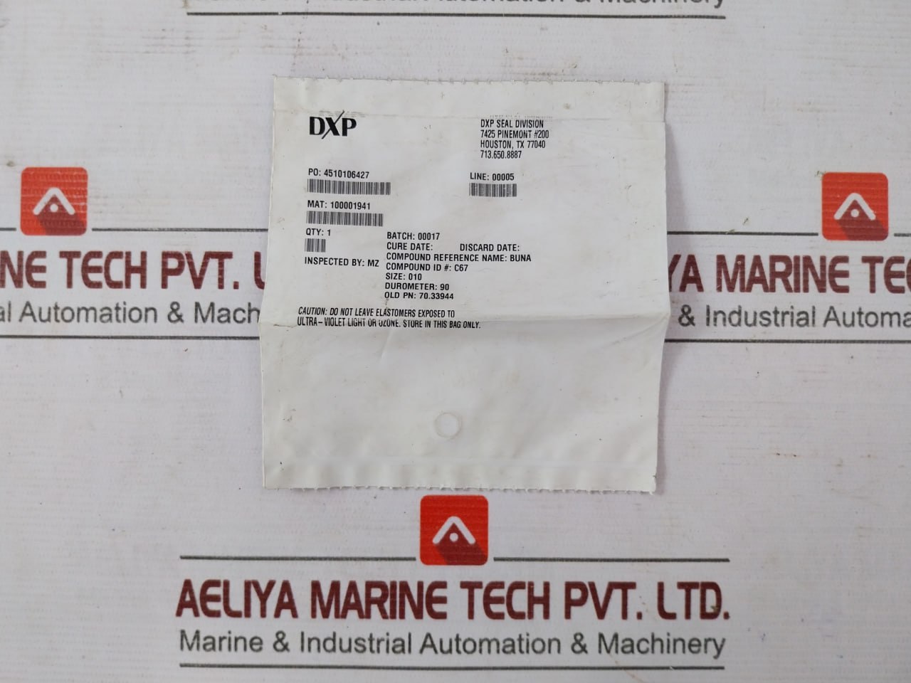 Lot Of 4X Dxp Seal 100001941 O-ring 3/8X1/4X1/16Pol