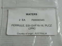 Lot Of 4X Ferrule Fluidic Connection Esi-gvf16-16 Waters 700000343