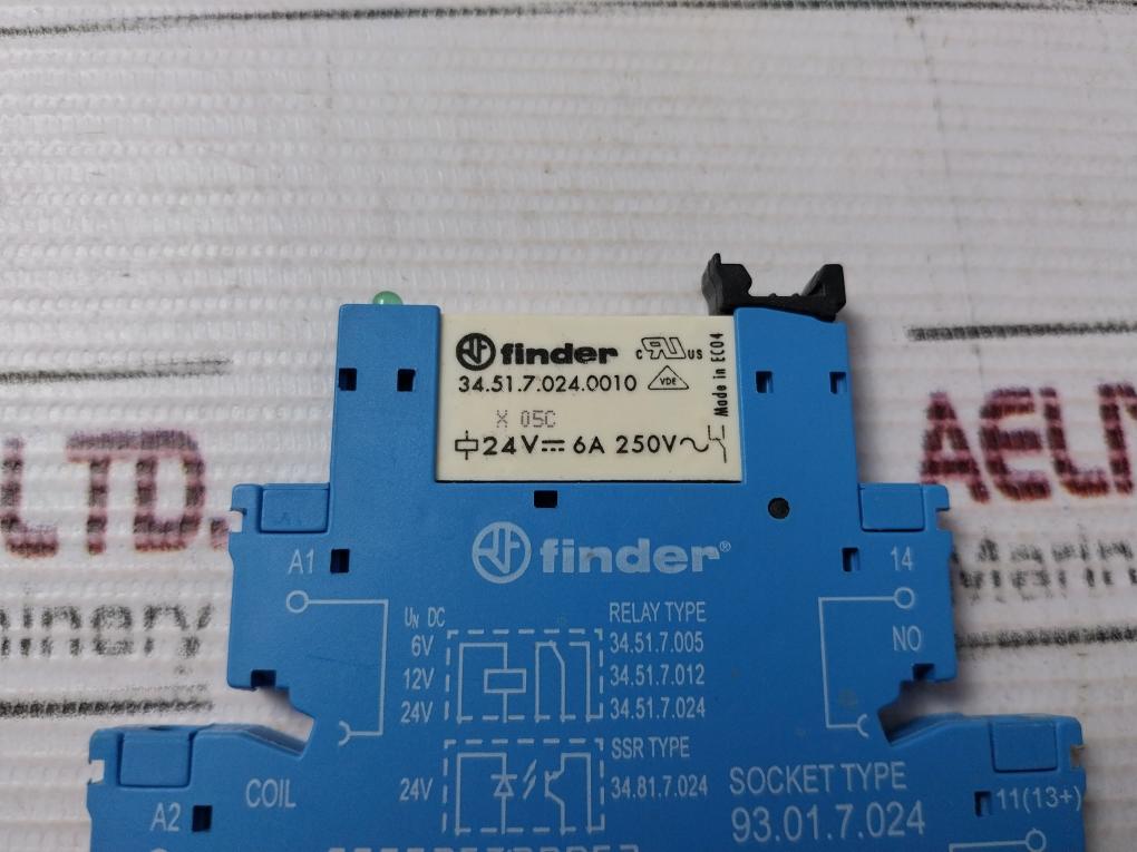 Lot Of 4X Finder 93.01.7.024 Relay Socket