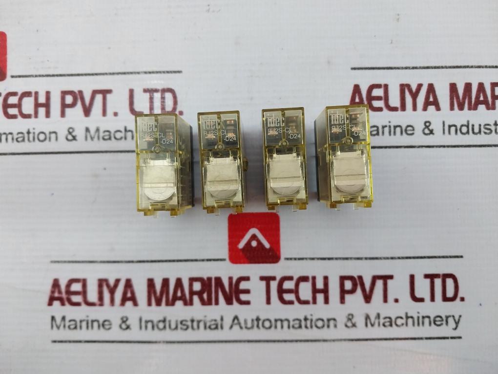 Lot Of 4X Idec Rj2S-cl-d24 Rj Slim General Purpose Relay Plug-in Dpdt 8A 24Vdc