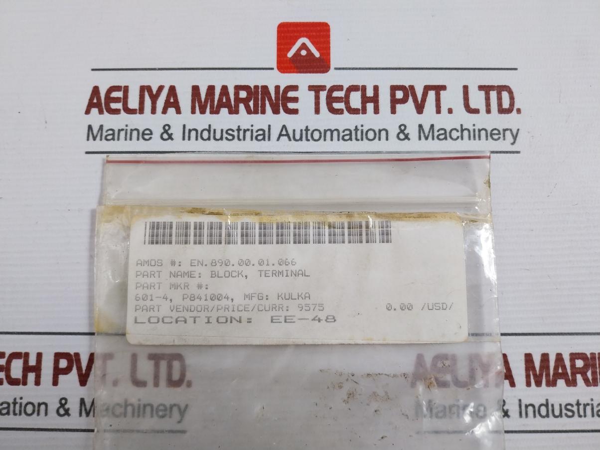 Lot Of 4X Kulka 601-4 Terminal Block/Barrier Strip