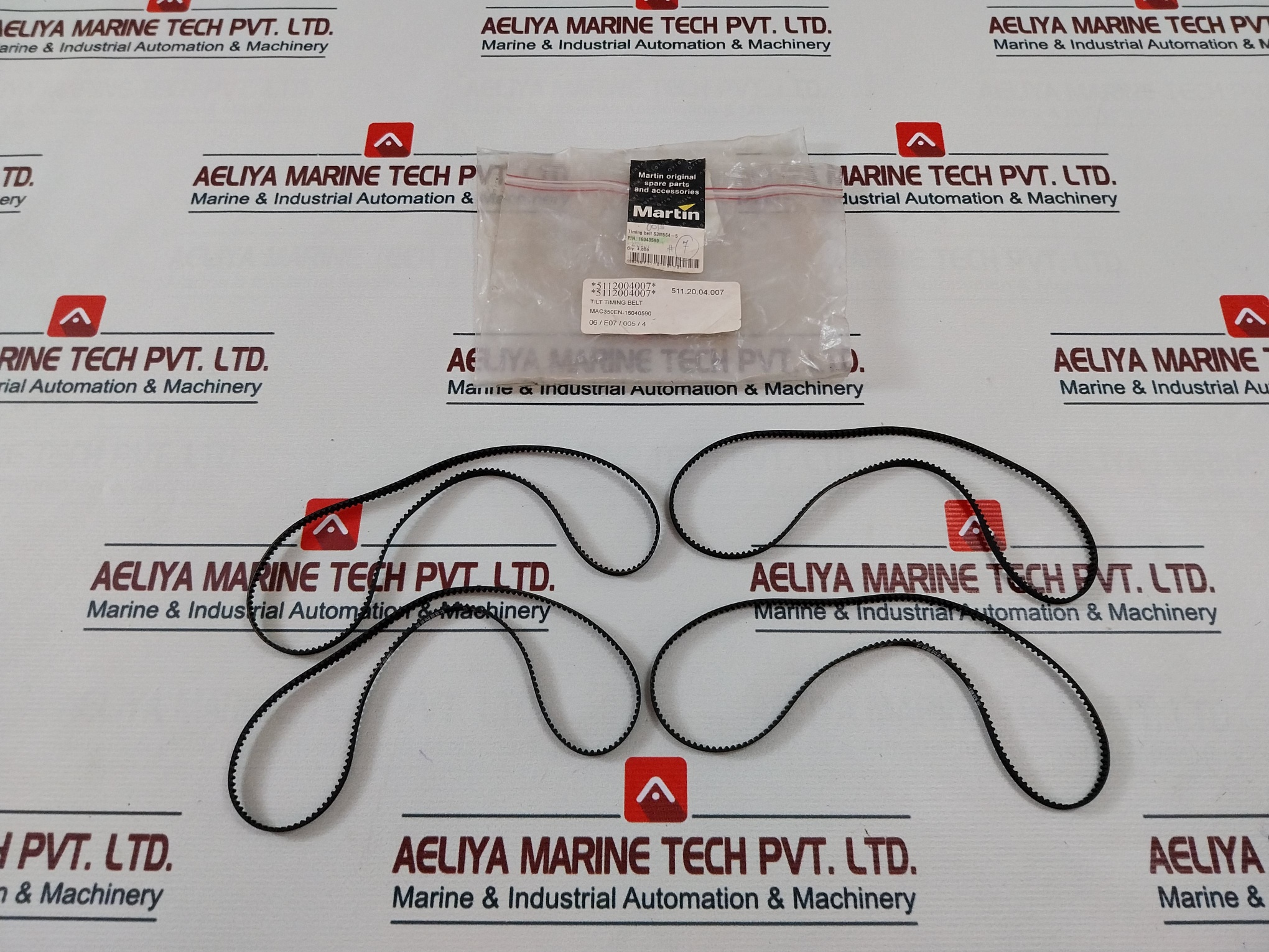 Lot of 4X Mbl S3m564 Tilt Timing Belt S3M564-5 MAC350EN