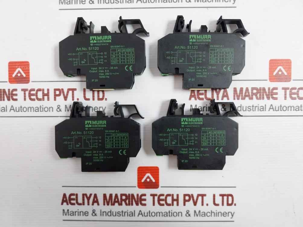 Lot Of 4X Murr Elektronik 51120 Interface Relay Module 50/60Hz