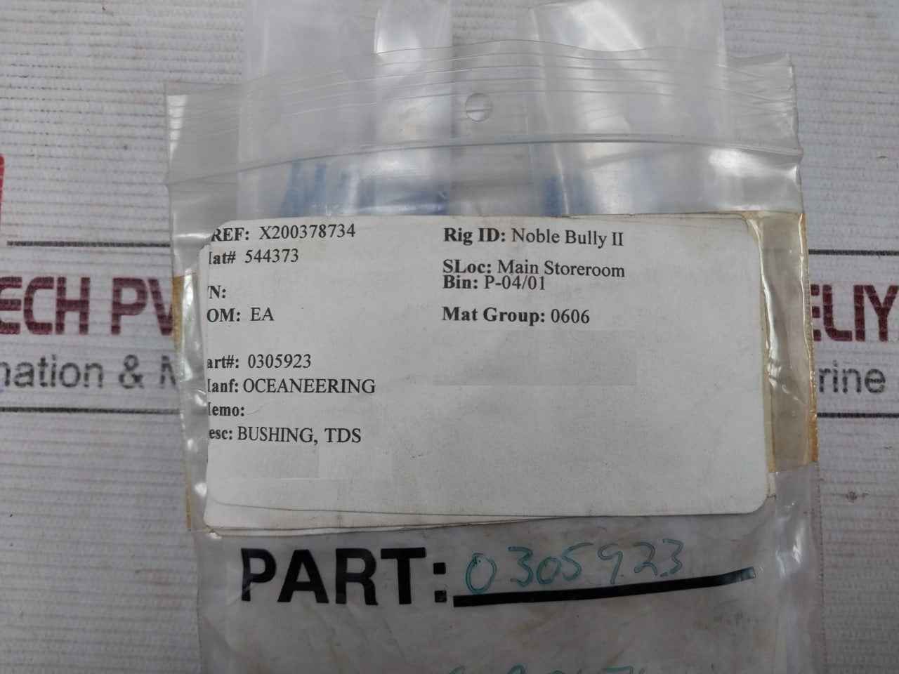 Lot Of 4X Oceaneering 0305923 Bushing, Tds