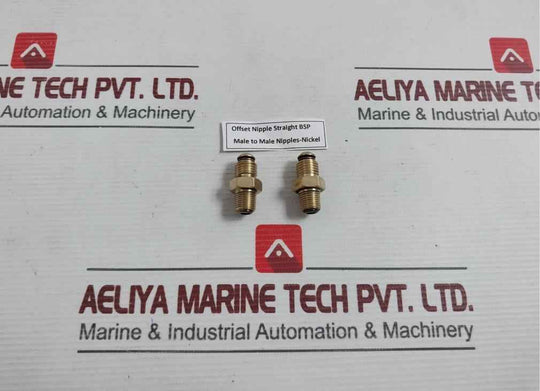 Lot Of 4X Offset Nipple Straight Bsp Male To Male Nickel Pipe Fitting