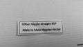 Lot Of 4X Offset Nipple Straight Bsp Male To Male Nickel Pipe Fitting
