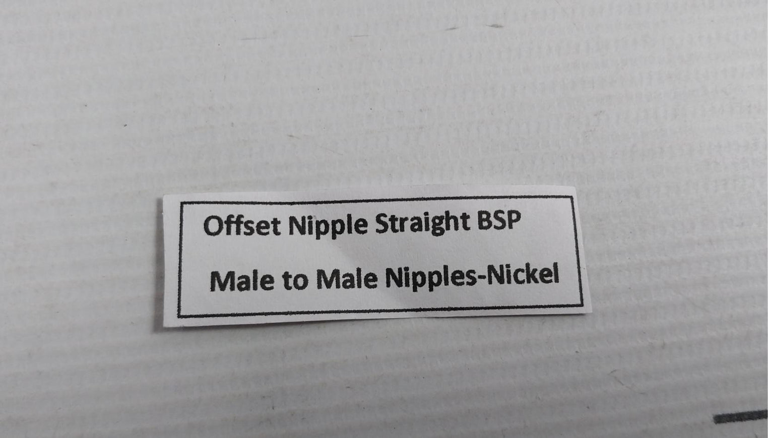 Lot Of 4X Offset Nipple Straight Bsp Male To Male Nickel Pipe Fitting