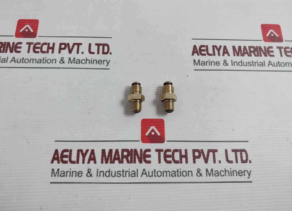 Lot Of 4X Offset Nipple Straight Bsp Male To Male Nickel Pipe Fitting