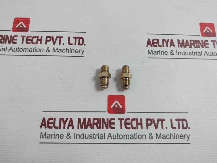 Lot Of 4X Offset Nipple Straight Bsp Male To Male Nickel Pipe Fitting