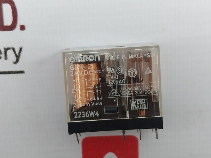 Lot of 4X OMRON G2R-2 Relay Plug 120VAC 5A 250V AC