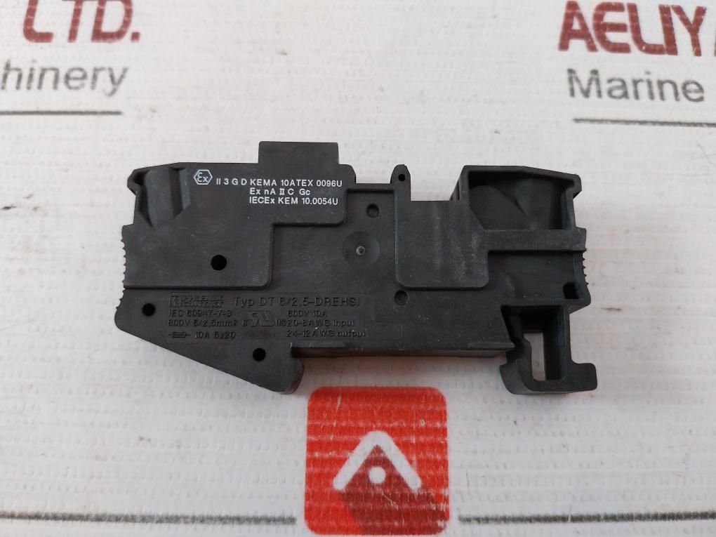 Lot Of 4X Phoenix Contact Dt 6/2,5-drehsi Fuse Terminal Block 800V 10A 20-8Awg