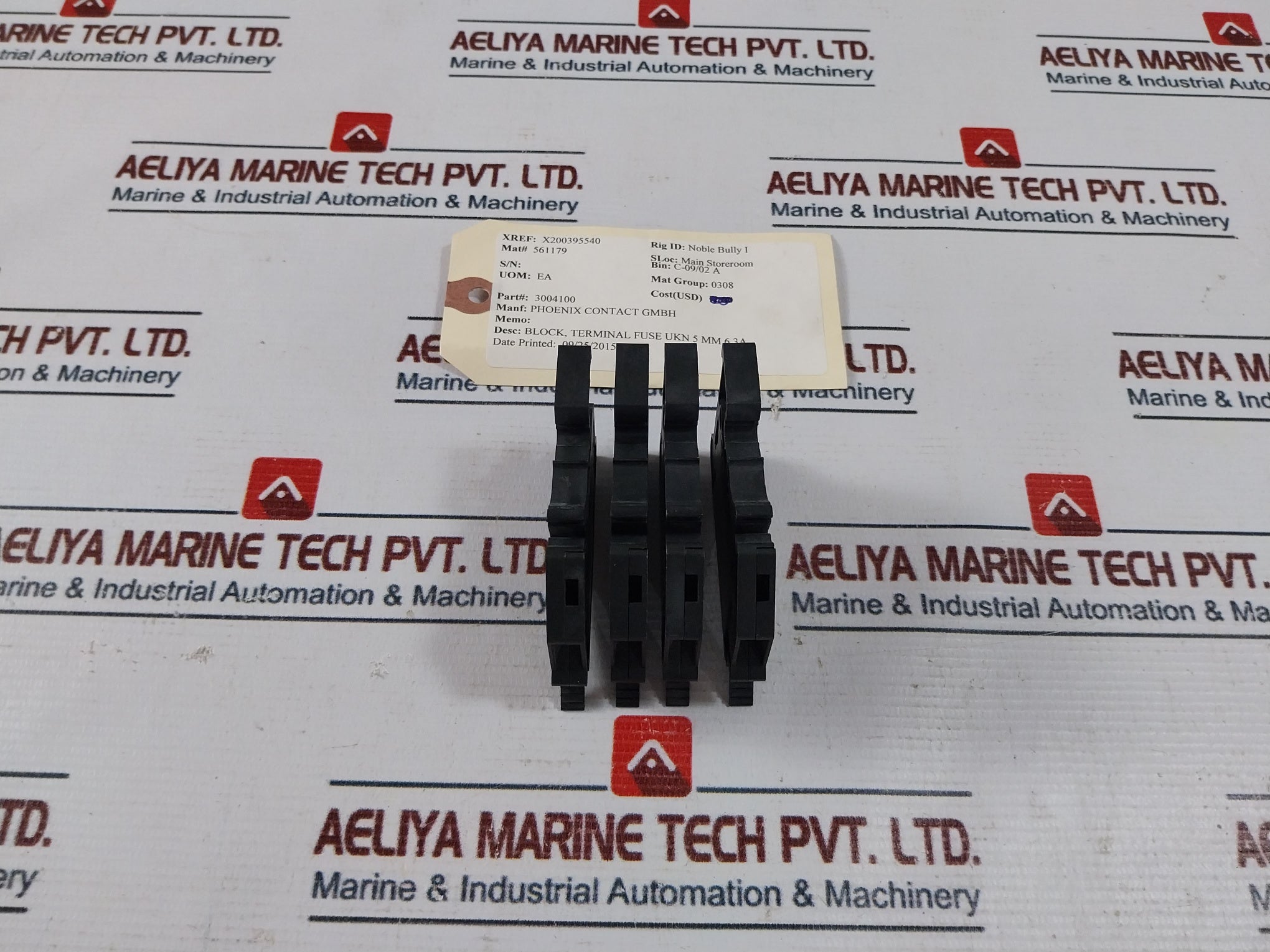 Lot of 4X PHOENIX CONTACT UK 5-HESI Fuse Modular Terminal Block 800V 4MM2