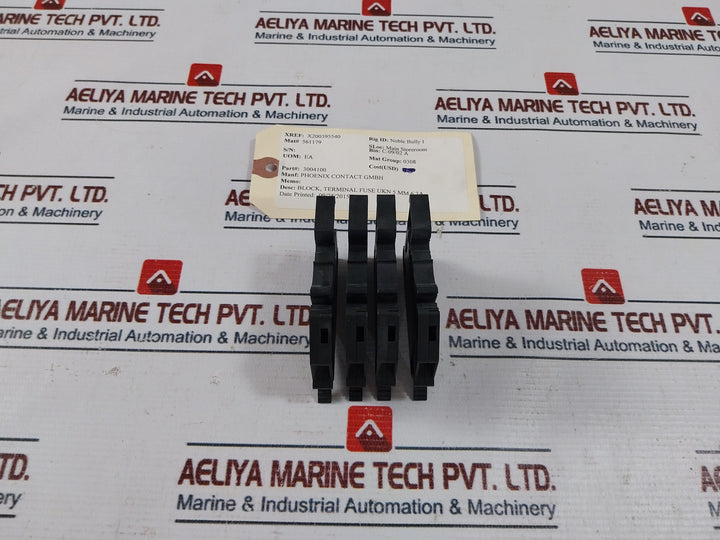 Lot of 4X PHOENIX CONTACT UK 5-HESI Fuse Modular Terminal Block 800V 4MM2