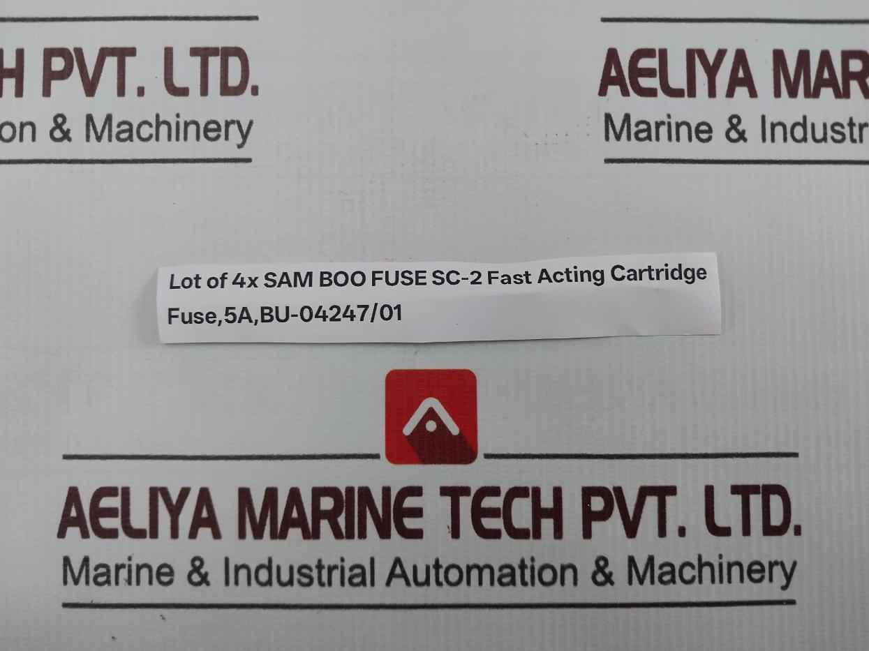 Lot Of 4X Sam Boo Fuse Sc-2 Fast Acting Cartridge Fuse 5A 500V Ac