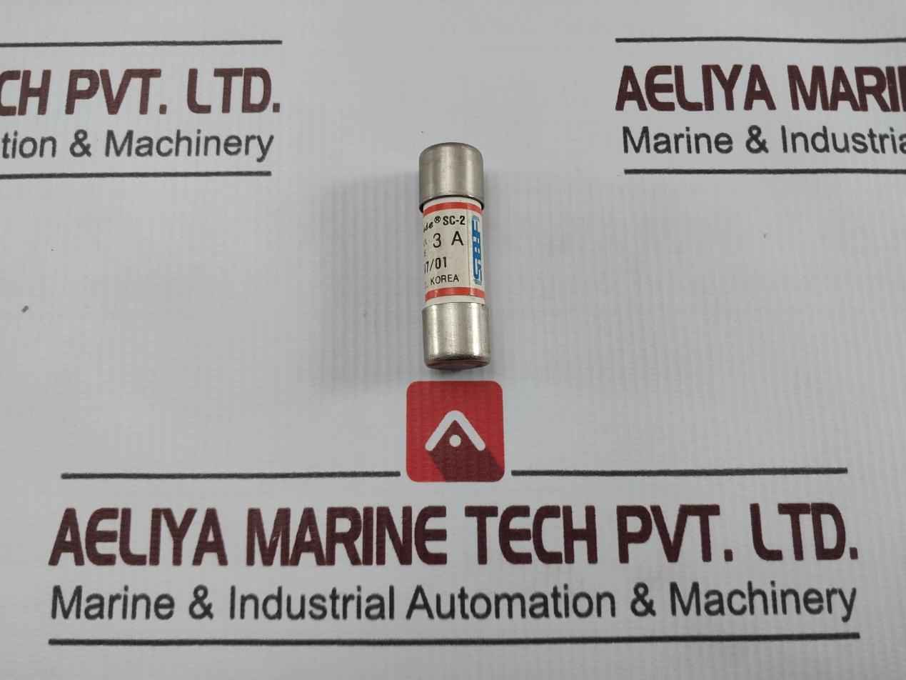 Lot Of 4X Sam Boo Sc-2 Cartridge S.B Fuse 3A Ac 500V Bc 10Ka