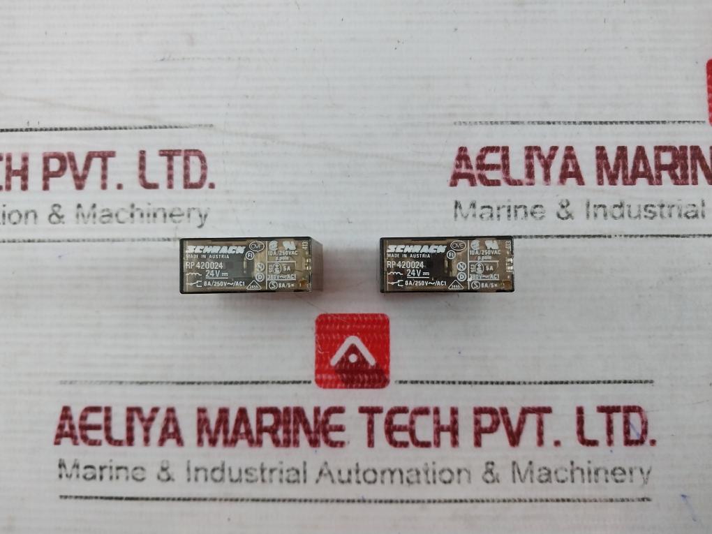 Lot of 4X SCHRACK RP 420024 Power Relay 24V 10A/250VAC 5A