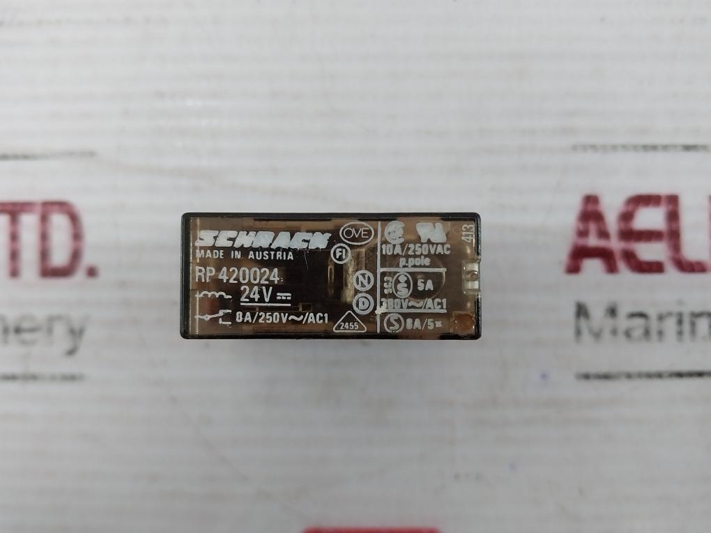 Lot Of 4X Schrack Rp 420024 Power Relay 24V 10A/250Vac 5A