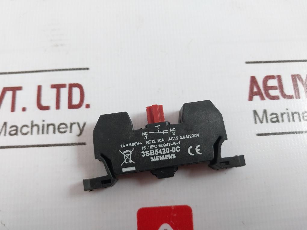 Siemens 3Sb5420-0C Push Button Contact Block Ac15 3.6A/230V