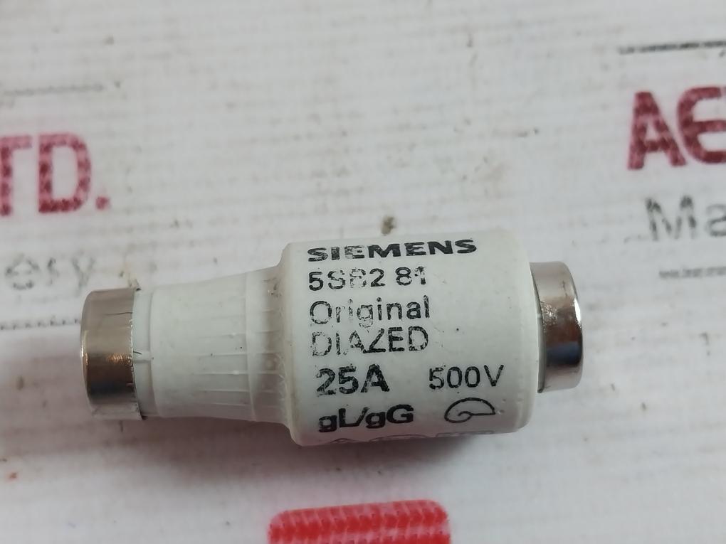 Lot Of 4X Siemens 5Sb2 81 Diazed Fuse Link 25A 500V Gl/Gg