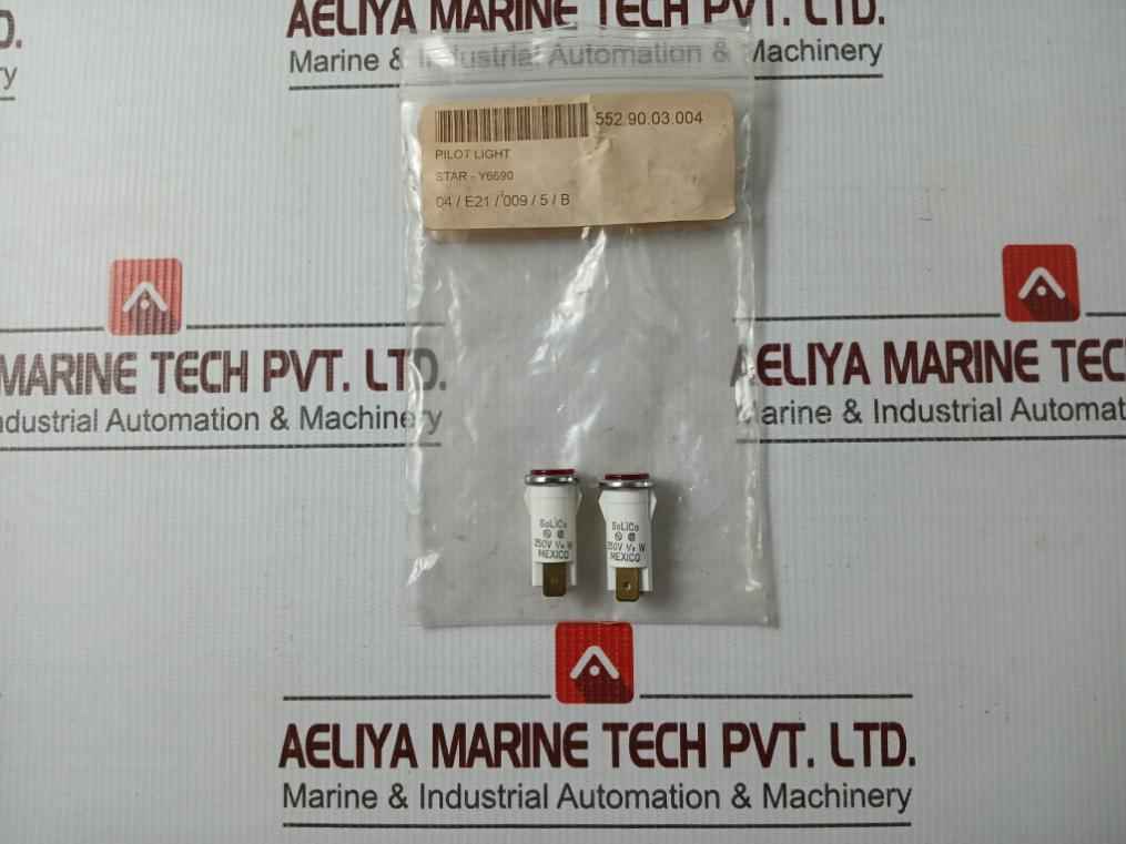 Lot Of 4X Star Y6690 Pilot Light 250V 1/8W