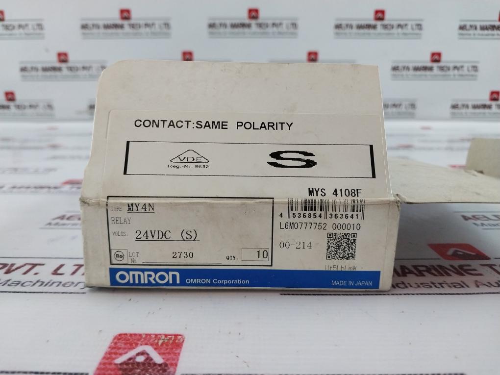 Lot of 4X Omron MY4N Miniature Power Relay 24 VDC 5A 250VAC/5A 30VDC