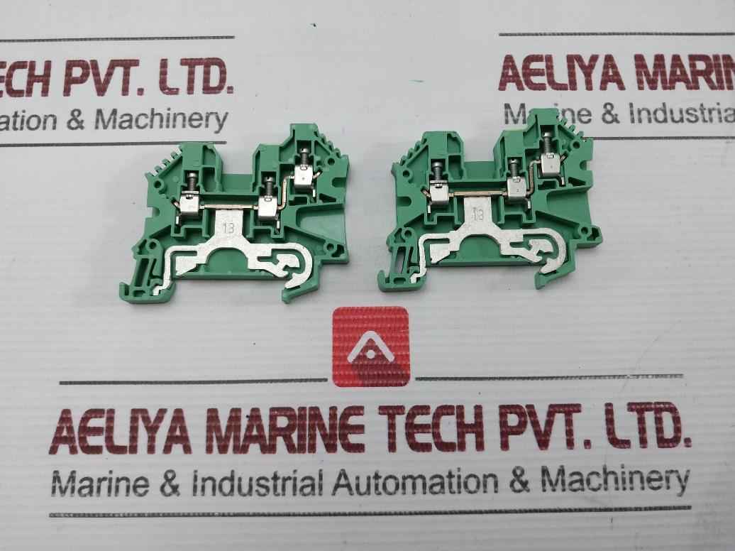 Lot Of 50X Pe Terminal, Screw Connection Weidmuller Wpe 4/Zr