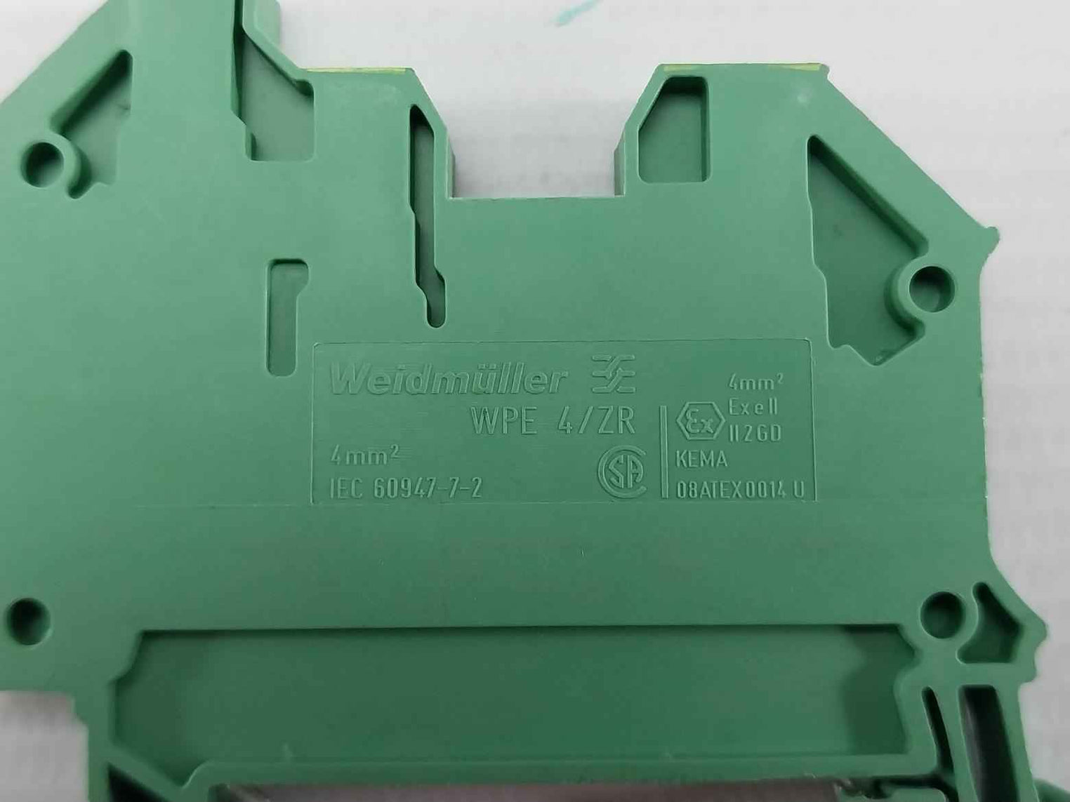 Lot Of 50X Pe Terminal, Screw Connection Weidmuller Wpe 4/Zr