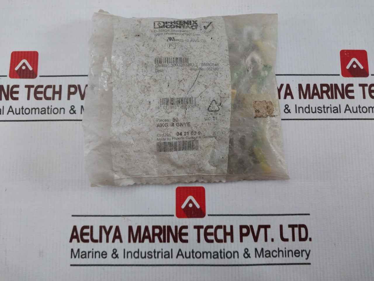 Lot Of 50X Phoenix Contact Akg 4 Gnye Connection Terminal Block 300V 20A 4 Mm2