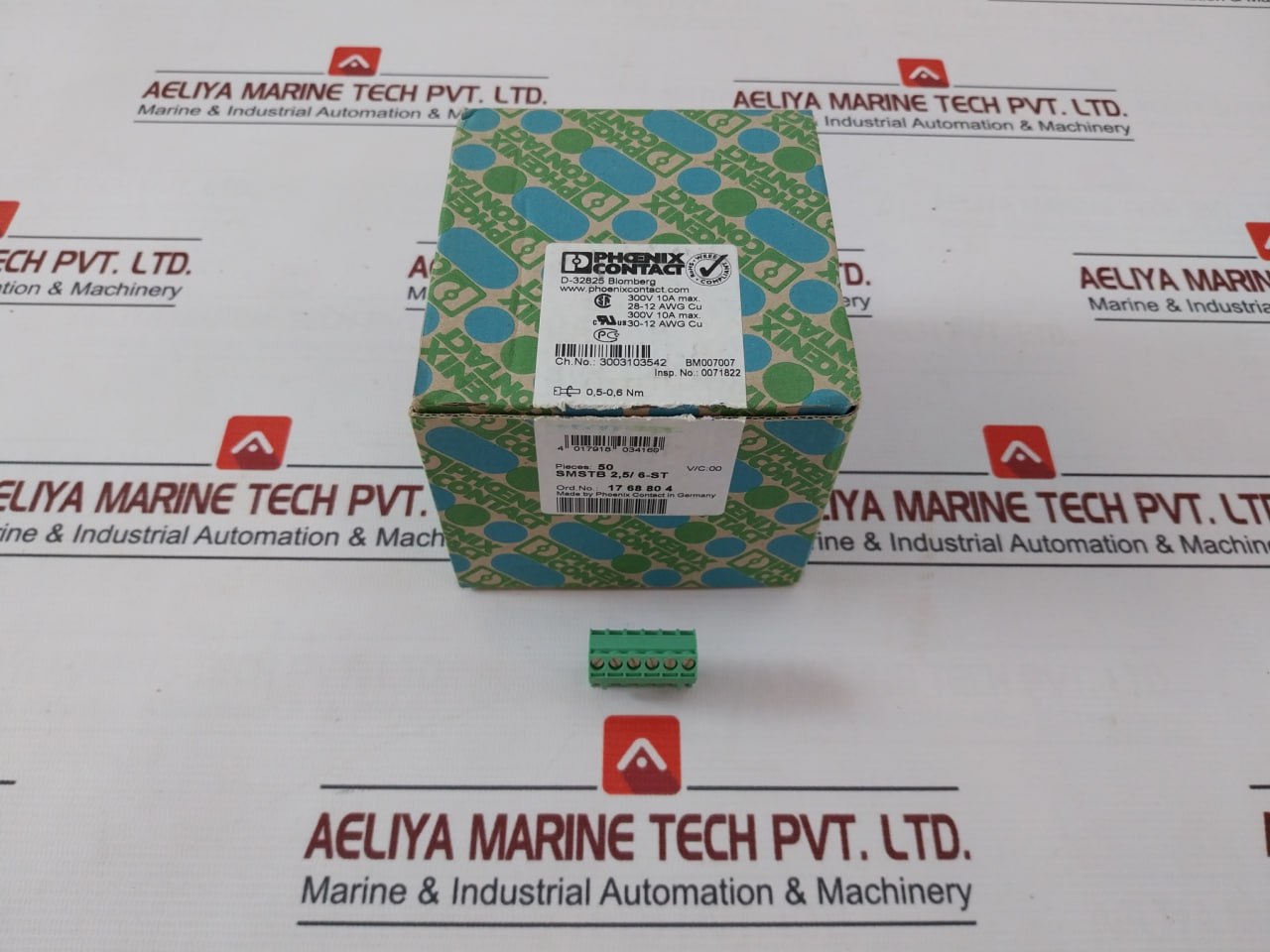 Lot Of 50X Phoenix Contact Smstb 2,5 Plug Component 300V 10A Max Bm007007