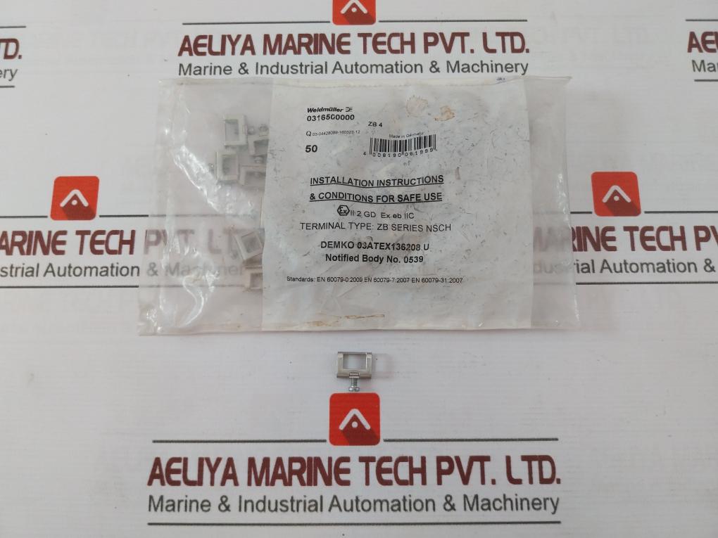 Lot Of 50X Weidmuller 0316500000 Terminal Block Tool & Accessory Demko 03Atex136208 U