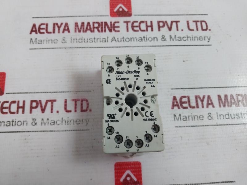 Lot Of 5X Allen-bradley 700-ha33Z24 Ser D Gp Tube Base Relay 24Vdc 10A 1Hp 240Vac