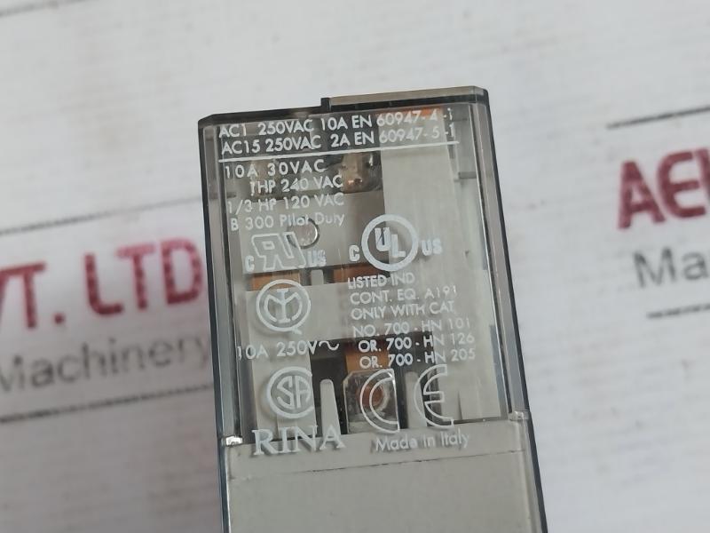 Lot Of 5X Allen-bradley 700-ha33Z24 Ser D Gp Tube Base Relay 24Vdc 10A 1Hp 240Vac