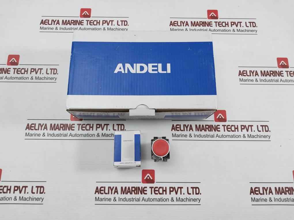 Lot Of 5X Andeli Db2-ba42 Pushbutton Switch Red 240V-3A
