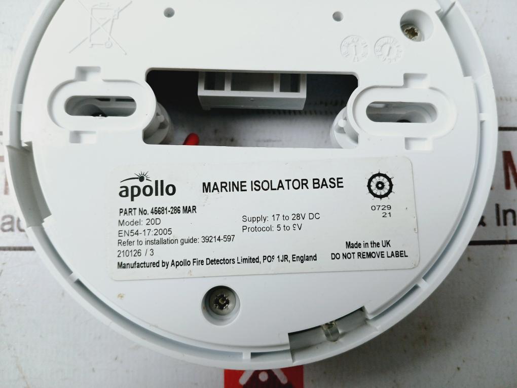 Lot Of 5X Apollo 45681-286 Mar Marine Isolator Base 17 To 28Vdc
