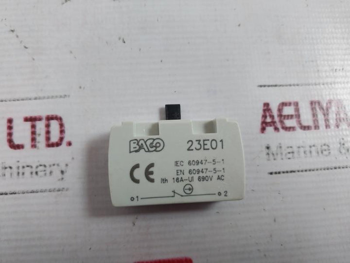 Lot of 5X Baco 23E01 Contact Block 16A N/C 10000391665